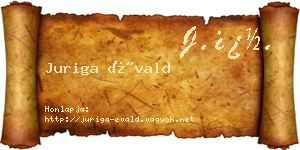 Juriga Évald névjegykártya